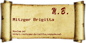 Mitzger Brigitta névjegykártya